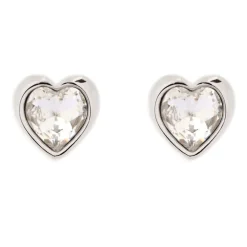 Ted Baker Hannela Silver-Plated Crystal Heart Earrings