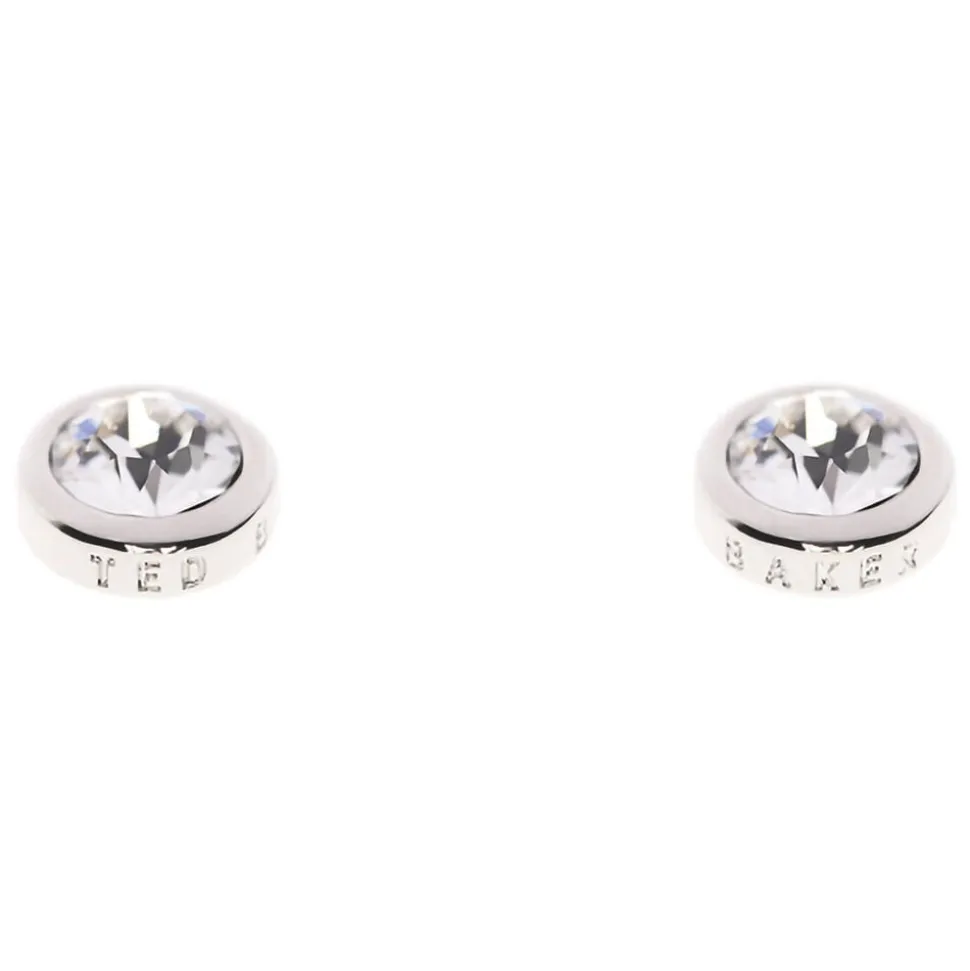 Ted Baker Silver Plated Sinaa Crystal Stud Earrings