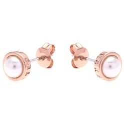 Ted Baker Sinaa Rose Gold Gold Plated Pearl Stud Earrings