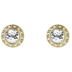 Ted Baker Soletia Yellow Gold Plated Solitaire Sparkle Crystal Round Stud Earrings