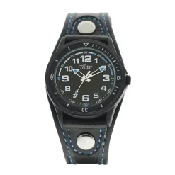 Telstar Black Dial Cuff Strap Boys Watch