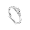 The Orchid Setting Platinum 3 Stone Pear Sides 0.50ct Engagement Ring