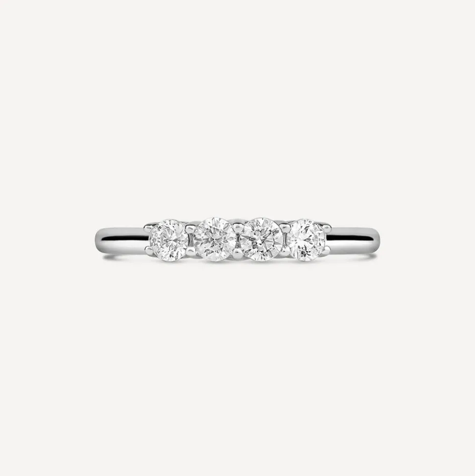The Tulip Setting 18ct White Gold with 4 Stone 0.40 Diamond Ring