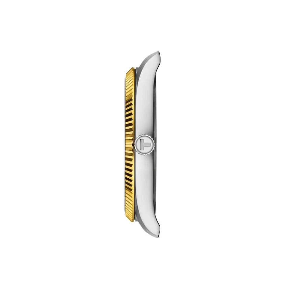 Tissot Ballade 40mm Silver Dial Yellow Gold PVD Steel Bracelet Watch