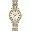 Tissot Carson 30mm Quartz White Dial PVD Case Bracelet Watch