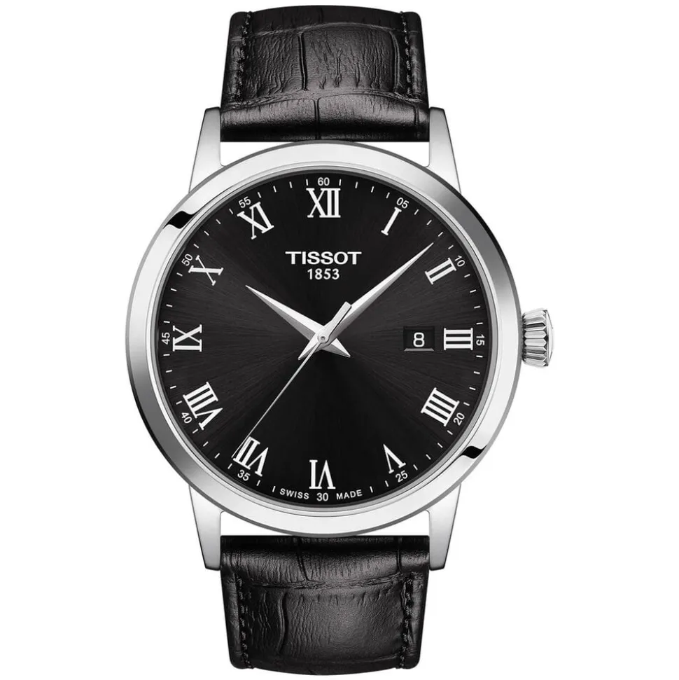 Tissot Classic Dream 42mm Quartz Black Dial Steel Case Black Strap Watch