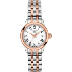 Tissot Classic Dream 28mm White Dial Steel & Rose Gold Bracelet Watch