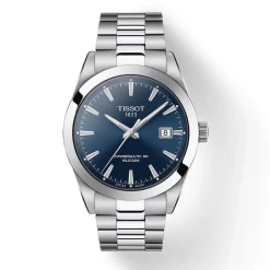 Tissot Gentleman Auto 40mm Blue Dial Steel Case Bracelet Watch