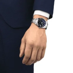 Tissot Gentleman Auto 40mm Blue Dial Steel Case Bracelet Watch