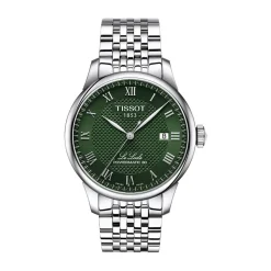 Tissot Le Locle Powermatic 80 39.3mm Green Dial Steel Bracelet Watch