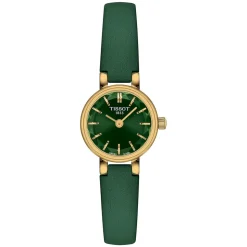 Tissot Lovely Round 19.5mm Green Dial & Strap Faceted Glass Watch