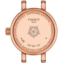 Tissot Lovely Round 19.5mm Rose Gold Bracelet Faceted Glass Watch