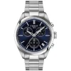 Tissot PR 100 Chronograph 40mm Blue Dial Steel Bracelet Watch