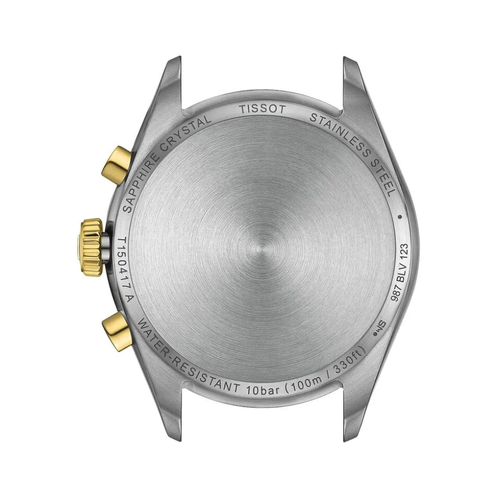 Tissot PR 100 Chronograph 40mm Silver Dial Silver & Gold Steel Bracelet Watch