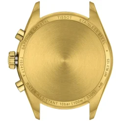 Tissot PR 100 Chronograph 40mm Silver Dial Yellow Gold PVD Steel Bracelet Watch