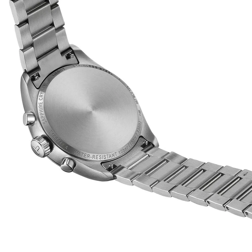 Tissot PR 100 Chronograph 40mm Green Dial Steel Bracelet Watch