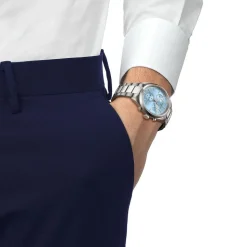 Tissot PR 100 Chronograph 40mm Ice Blue Dial Steel Bracelet Watch