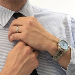 Tissot PR 100 Chronograph 40mm Ice Blue Dial Steel Bracelet Watch
