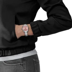 Tissot PR 100 34mm Pink Dial Stainless Steel Bracelet Watch