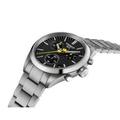 Tissot PR 100 Tour De France Chronograph 40mm Black Dial Steel Bracelet Watch
