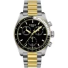 Tissot PR516 Chronograph 40mm Black Dial Two Tone Steel Bracelet Watch