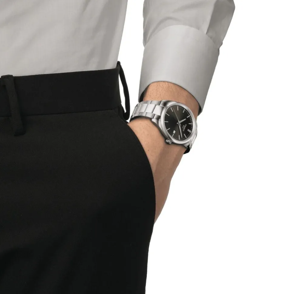Tissot PR100 40mm Green Dial Steel Bracelet Watch