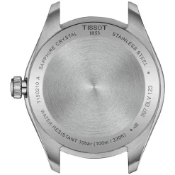 Tissot PR100 34mm Ice Blue Dial Steel Case Bracelet Watch