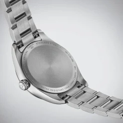 Tissot PR100 34mm Ice Blue Dial Steel Case Bracelet Watch