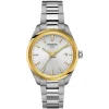 Tissot PR100 34mm Silver Dial Yellow Gold PVD Steel Case Bracelet