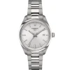 Tissot PR100 34mm Silver Dial Steel Case Bracelet Watch