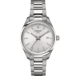 Tissot PR100 34mm Silver Dial Steel Case Bracelet Watch