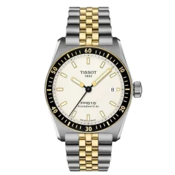 Tissot PR516 Powermatic 80 38mm Cream Dial Two Tone Steel Bracelet Watch
