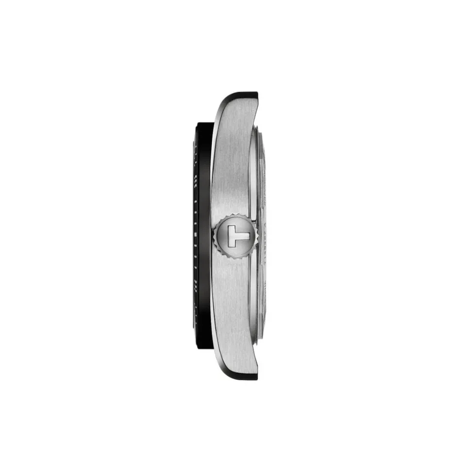 Tissot PR516 Powermatic 80 38mm Black Dial Steel Bracelet Watch