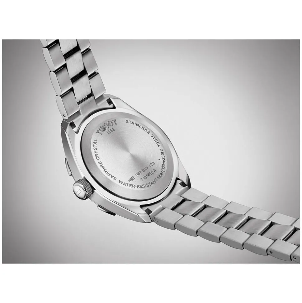 Tissot PR100 Sport 42mm Blue Dial Steel Case Bracelet Watch