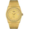 Tissot PRX 205 40mm Quartz Yellow Dial Yellow Gold PVD Case Bracelet Watch