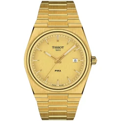 Tissot PRX 205 40mm Quartz Yellow Dial Yellow Gold PVD Case Bracelet Watch