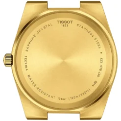Tissot PRX 205 40mm Quartz Yellow Dial Yellow Gold PVD Case Bracelet Watch