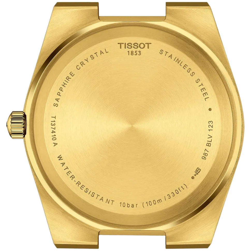 Tissot PRX 205 40mm Quartz Yellow Dial Yellow Gold PVD Case Bracelet Watch