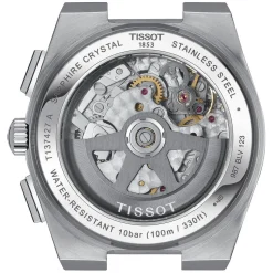 Tissot PRX Chronograph 42mm Automatic White Dial Rose Gold Indexes Steel Case Bracelet Watch