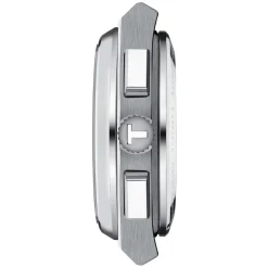 Tissot PRX Chronograph 42mm Automatic White Dial Rose Gold Indexes Steel Case Bracelet Watch