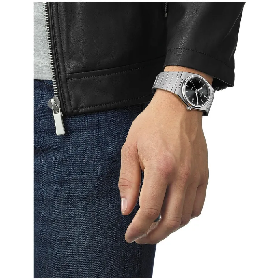 Tissot PRX 40mm Black Dial Steel Case Bracelet Watch