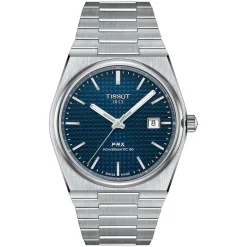 Tissot PRX 40mm Powermatic 80 Blue Dial Steel Case Bracelet Watch