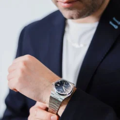 Tissot PRX 40mm Powermatic 80 Blue Dial Steel Case Bracelet Watch