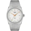 Tissot PRX 40mm White Dial Rose Gold Index Steel Case Bracelet Watch