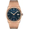 Tissot PRX Powermatic 80 40mm Blue Dial Rose Gold PVD Steel Bracelet Watch