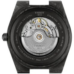 Tissot PRX Powermatic 80 40mm Black Dial Carbon Case Rubber Strap Watch