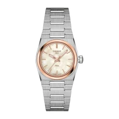 Tissot PRX Quartz 25mm Mother of Pearl Dial Rose Gold PVD Stainless Steel Case Bracelet Watch
