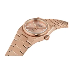 Tissot PRX Quartz 25mm Rose Gold Dial Diamond Dots Gold PVD Stainless Steel Bracelet Watch