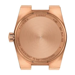 Tissot PRX Quartz 25mm Rose Gold Dial Diamond Dots Gold PVD Stainless Steel Bracelet Watch