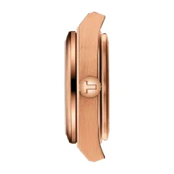Tissot PRX Quartz 25mm Rose Gold Dial Diamond Dots Gold PVD Stainless Steel Bracelet Watch